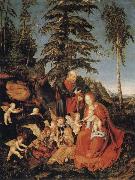 CRANACH, Lucas the Elder Rest on the Flight to Egypt oil painting reproduction
